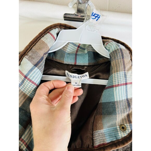 Vintage 90s Pendleton Wool Cable Knit Cardigan Sweater Vest Coat - Picture 5 of 7